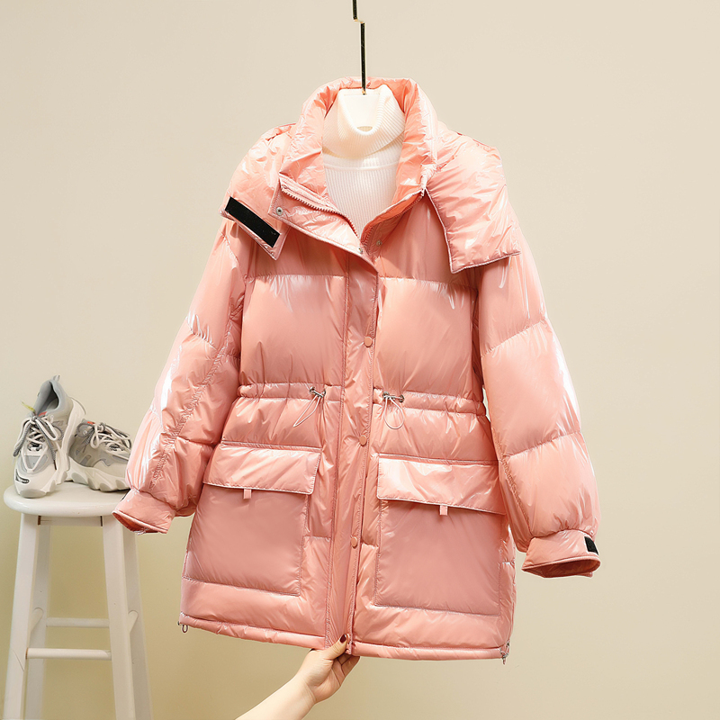 New Winter Jacket Women 90% White Duck Down Parkas Hooded Thicken Warm Female Down Jackets Purple Yellow Snow Feather Outwear T200910