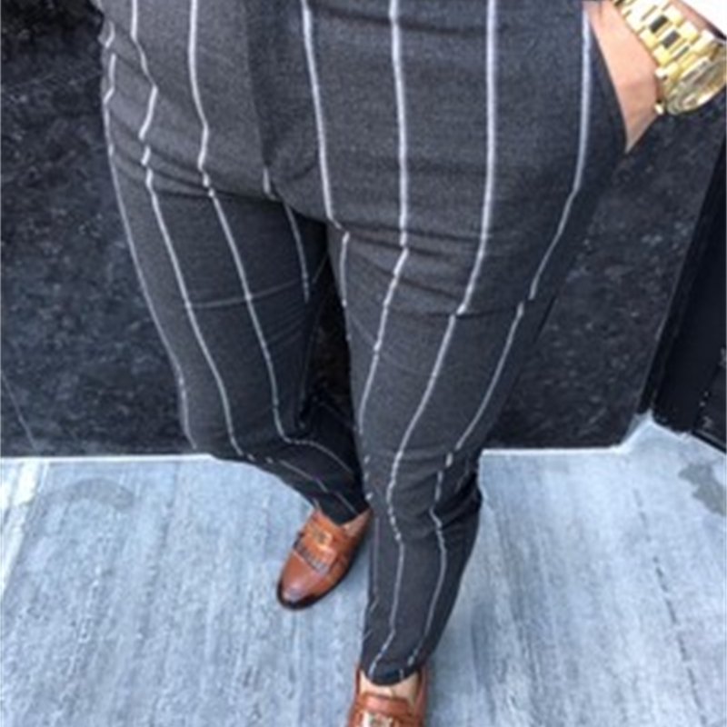 Peak Men Vintage Plaid Suit Pants Formal Dress Pant Business Casual Slim Pantalon Classic Check Suit Trousers Wedding Party 201106