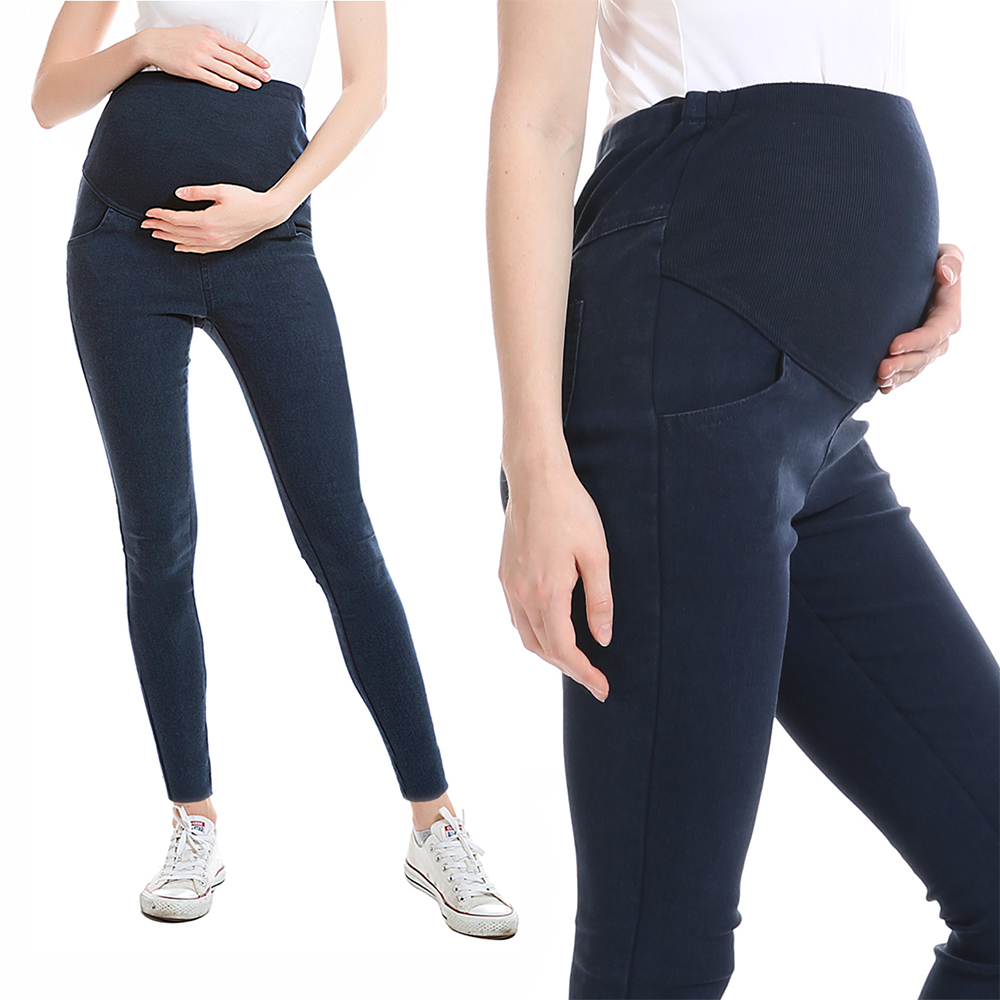 Maternity Pants Maternity Jeans for Pregnant Women Plus Size Pregnancy clothes Elastic Skinny Trousers Jeans Over The Pant Femme LJ201113
