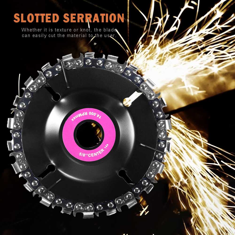 Wood Cutting Chain Disc 22 Tooth Chainsaw Wheel for Angle Grinders Cut Carve for DIY Decoration General Wood Cutting
Wood Cutting Chain Disc 22 Tooth Chainsaw Wheel for Angle Grinders Cut Carve for DIY Decoration General Wood Cutting