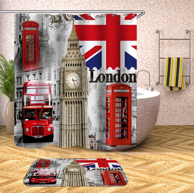 OLOEY England Big Ben 3D Shower Curtains+Mats for Bathroom Shower Waterproof Fabric Bathroom Screens Dropship Customized
OLOEY England Big Ben 3D Shower Curtains+Mats for Bathroom Shower Waterproof Fabric Bathroom Screens Dropship Customized