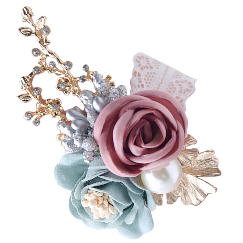 Wedding Bridesmaid Wrist Fake Flower Artificial Hand Flower Floral Wristband Women Bracelet, No.1
Wedding Bridesmaid Wrist Fake Flower Artificial Hand Flower Floral Wristband Women Bracelet, No.1