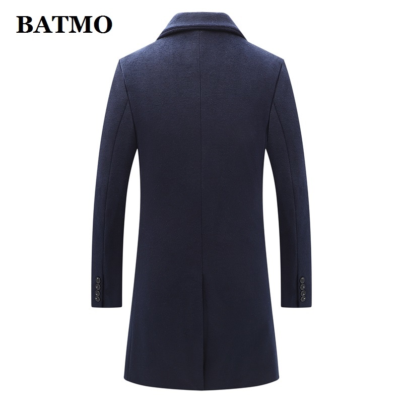 BATMO arrival winter high quality wool trench coat menmen's wool casual jacketsplus-size M-XXXL 1888 201222