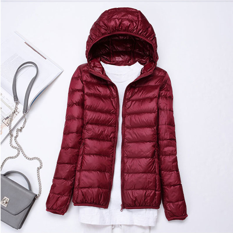Autumn Winter Womens Jackets Lightweight Plus Size 5XL 6XL 7XL Ladies Slim Warm Casual Outwear Female Hooded Coat Duck Down 201019