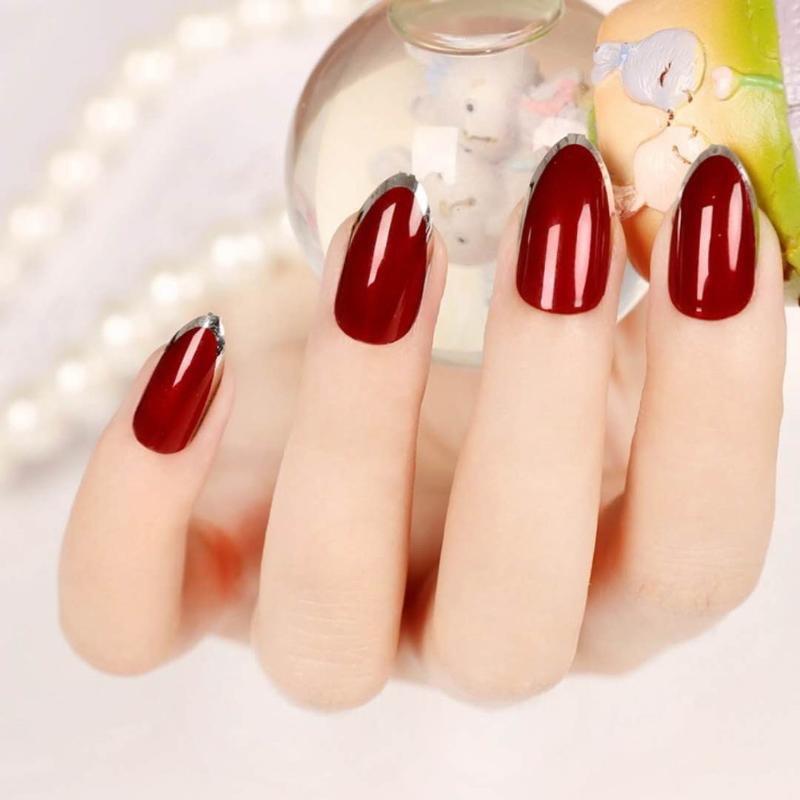 High Professional 24 Pcs/Set Shine Color Artificial False Nail Tips Pointed Stiletto Fake Nails Full Cover Dropshipping, Pink
High Professional 24 Pcs/Set Shine Color Artificial False Nail Tips Pointed Stiletto Fake Nails Full Cover Dropshipping, Pink