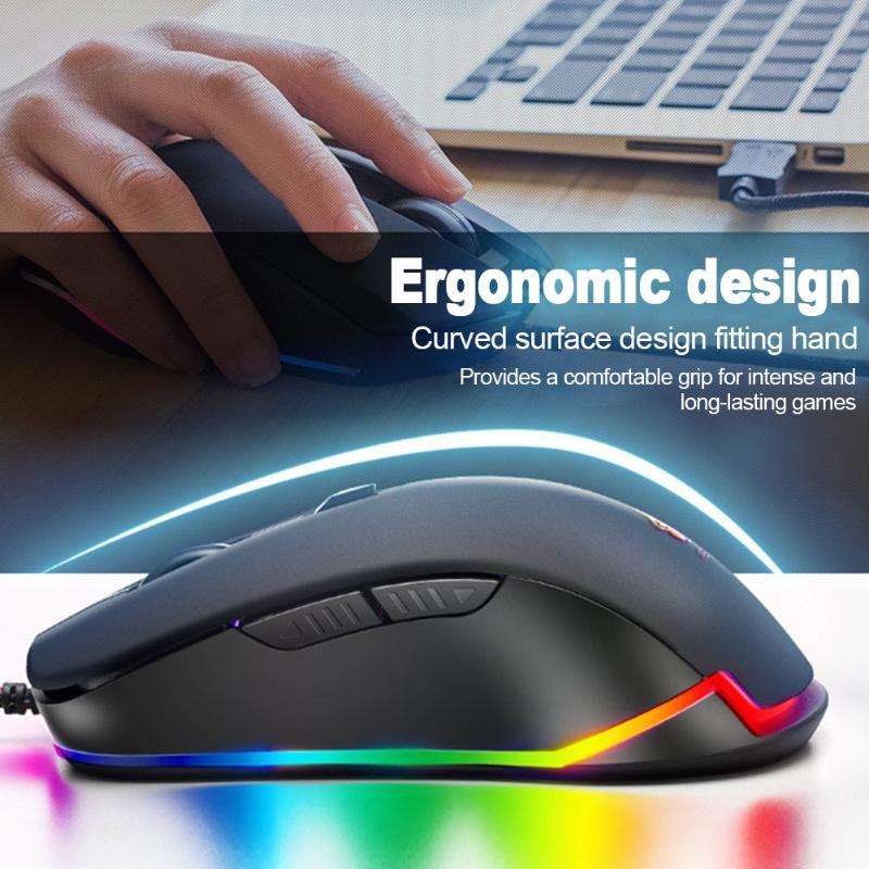 Optical Sensor RGB Backlight Wired Gaming Mouse Desktop USB Interface Office Gift Computer Accessory Working Ergonomic 6 Button
Optical Sensor RGB Backlight Wired Gaming Mouse Desktop USB Interface Office Gift Computer Accessory Working Ergonomic 6 Button