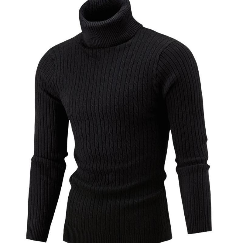 Men' Casual High Neck Long Sleeve Slim Solid Color Tops Chunky Sweaters Pullover Knit Jumpers Autumn, Black
Men' Casual High Neck Long Sleeve Slim Solid Color Tops Chunky Sweaters Pullover Knit Jumpers Autumn, Black