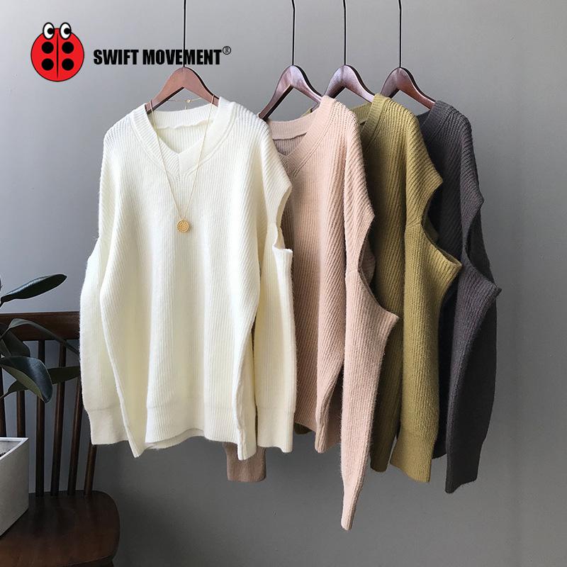 swiftmovement Sweater Female Soft knitting V-neck Women Pullovers tops Autumn fashion women clothing, Green
swiftmovement Sweater Female Soft knitting V-neck Women Pullovers tops Autumn fashion women clothing, Green