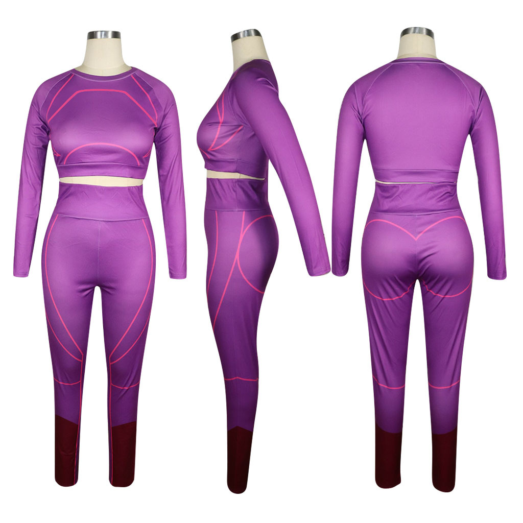Pants Spot 2022 autumn and winter European American yoga sports long-sleeved trousers suit