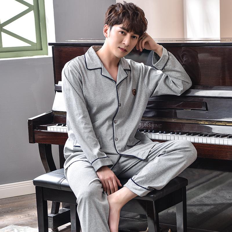 Large Size Pajamas Men's Long-sleeved Pure Cotton Spring and Autumn Home Clothes Pure Color Thin Casual Sommeil Tops Dormir Tops, See chart
Large Size Pajamas Men's Long-sleeved Pure Cotton Spring and Autumn Home Clothes Pure Color Thin Casual Sommeil Tops Dormir Tops, See chart