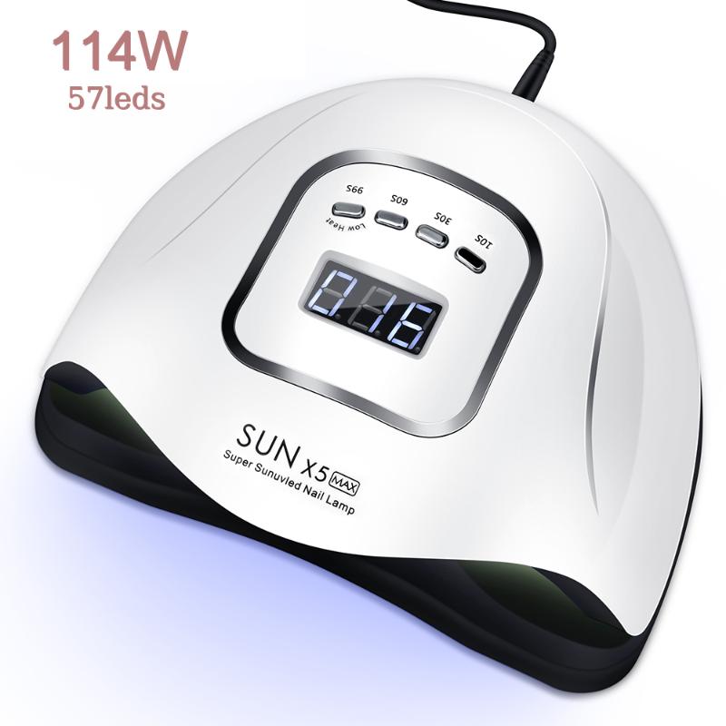 114W SUNX5 MAX UV LED Lamp Nail Dryer 57Pcs Lamp Beads Dryer For Polish Sun Light Timer 10/30/60S Nails Nail Tools, Sunx3
114W SUNX5 MAX UV LED Lamp Nail Dryer 57Pcs Lamp Beads Dryer For Polish Sun Light Timer 10/30/60S Nails Nail Tools, Sunx3