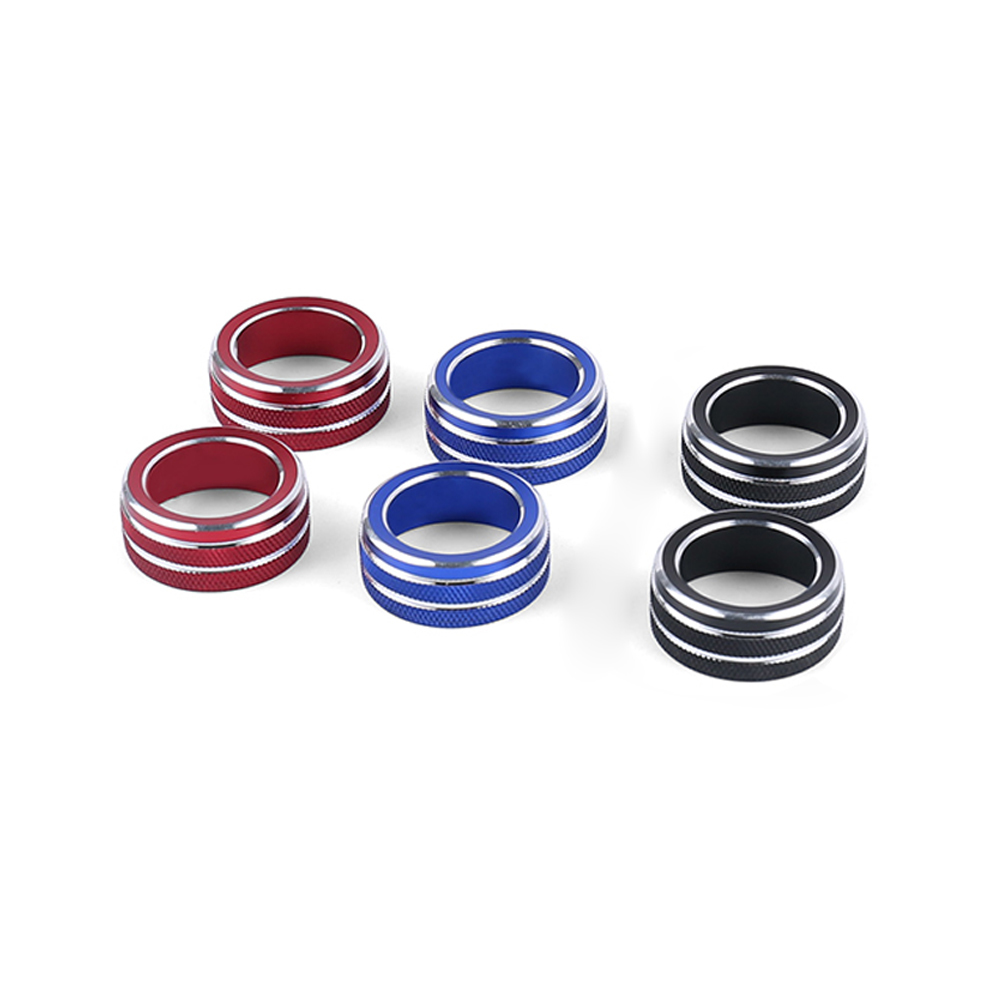 Air Conditioning Knob Decorative Cover Ring Adjust Climate Control Switch Buttons For VW Tiguan Atlas T-roc Ateca FR Passat B8