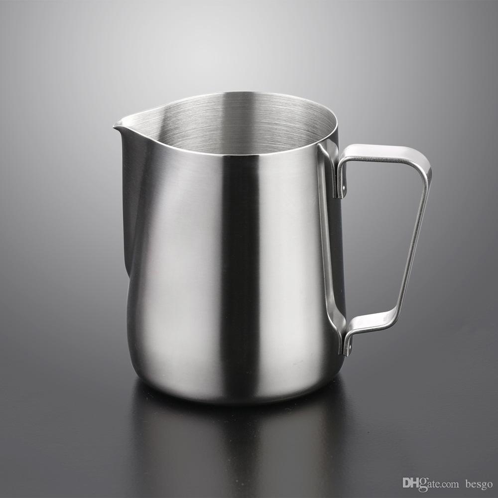 Stainless Steel Milk Frothing Jug 5 7 12 20oz Milk Cream Cup Coffee Creamer Latte Art Frothing Pitcher Cappuccino Pull Flower Cup DBC VT1503
Stainless Steel Milk Frothing Jug 5 7 12 20oz Milk Cream Cup Coffee Creamer Latte Art Frothing Pitcher Cappuccino Pull Flower Cup DBC VT1503