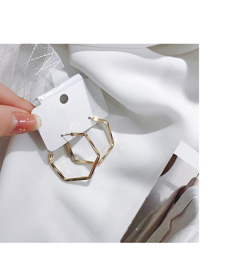 Hoop & Huggie Korean Fashion Geometric Hexagon Earrings Women Exaggerated Female Simple Gold Color Temperament Jewelry For Gifts
Hoop & Huggie Korean Fashion Geometric Hexagon Earrings Women Exaggerated Female Simple Gold Color Temperament Jewelry For Gifts