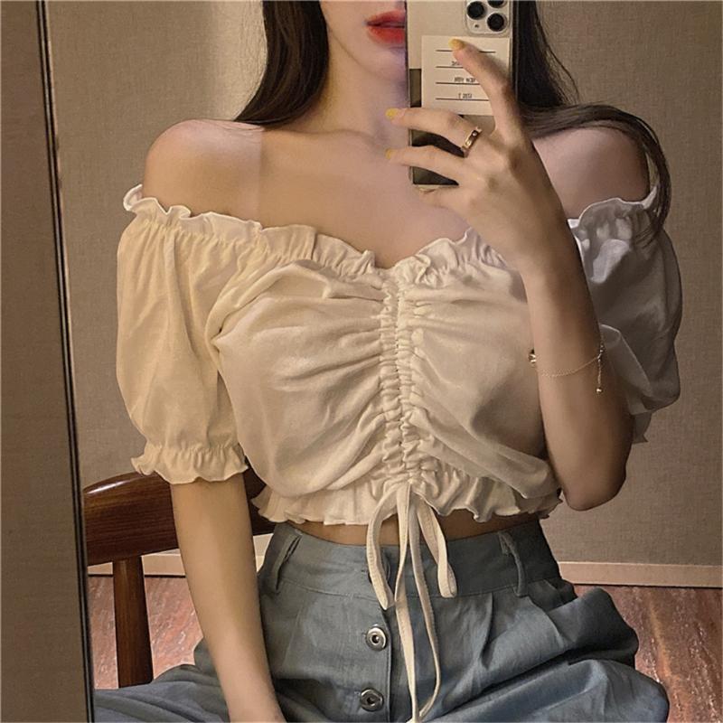 Women's Blouses & Shirts Summer Sexy Off Shoulder Crop Top Ruffles White Shirt Women Puff Sleeve Tee Chiffon Blouse 2022 Fashion Lace Up ZY5
Women's Blouses & Shirts Summer Sexy Off Shoulder Crop Top Ruffles White Shirt Women Puff Sleeve Tee Chiffon Blouse 2022 Fashion Lace Up ZY5