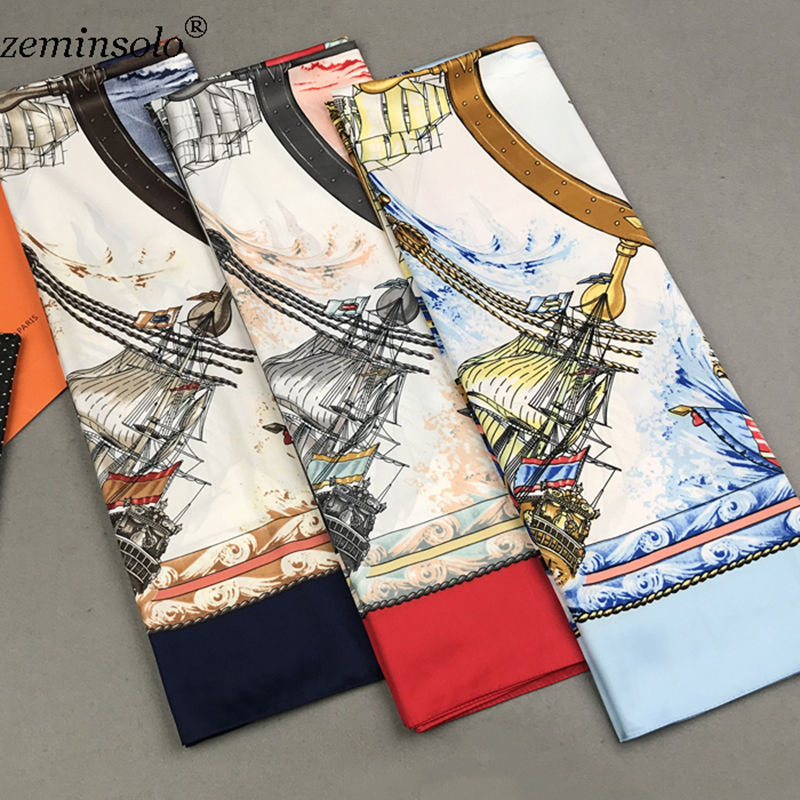 100% Silk Scarf Women Square Scarves Wraps Neckerchief Female Foulard Silk Hijab Bandana Lady Bufandas Shawls 130* LJ201113