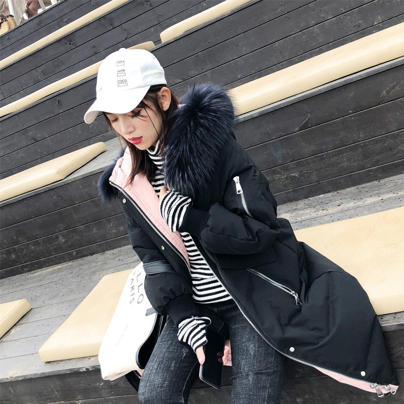 Leiouna Slim Thick Cotton Winter Down Fashion Coat Women Long Female Warm Autumn Feather Jacket Parka Coats Duck Outerwear 201027