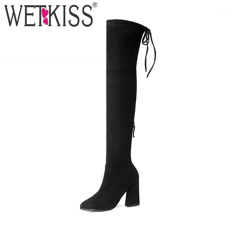 WETKISS 2020 Latest High Quality Long Boots Women Faux Suede Thigh High Boots Thick Heels Lace up Winter Over Knee Boot1, Red
WETKISS 2020 Latest High Quality Long Boots Women Faux Suede Thigh High Boots Thick Heels Lace up Winter Over Knee Boot1, Red