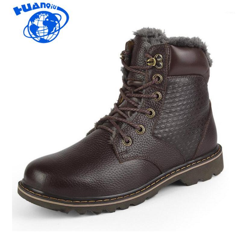 HUANQIU Natural Wool Men Winter Shoes Warmest Genuine Leather Handmade Men Winter Snow Boots wyq871, Black
HUANQIU Natural Wool Men Winter Shoes Warmest Genuine Leather Handmade Men Winter Snow Boots wyq871, Black
