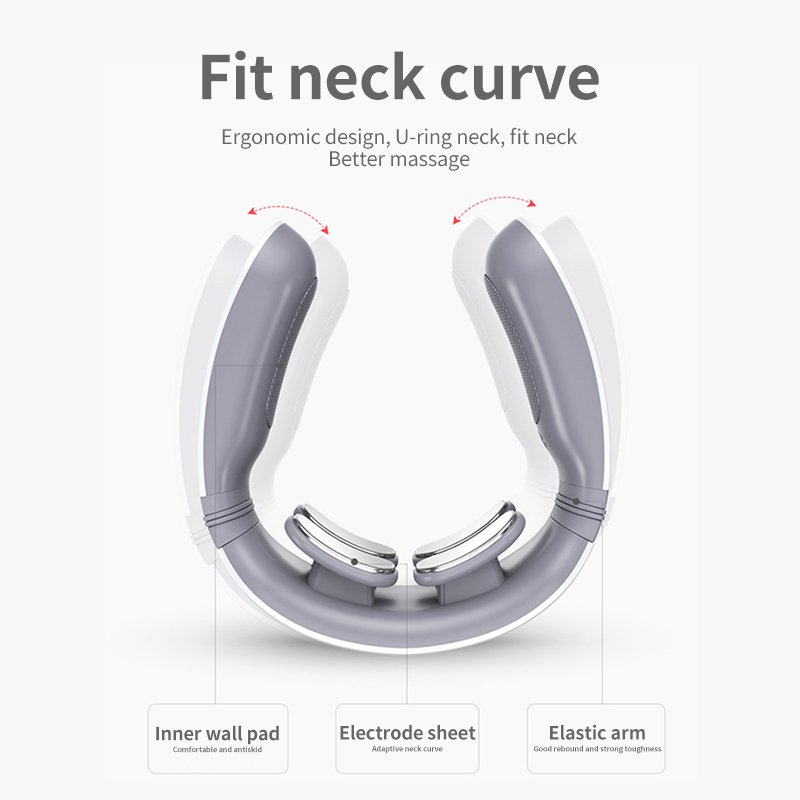 Neck Massager Four Heads Smart Electric Neck Massage Health Care Shoulder Relaxation Relieve Stress Fatigue Pain Relief Tool 201104