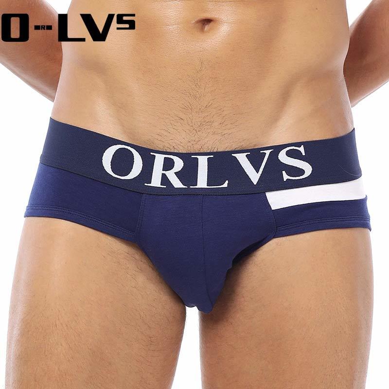 ORLVS Men Underwear Briefs Cotton Comfortable Slip Cueca Male Panties Breathable Men's Briefs Sexy Gay Underwear 5Pcs Set OR113 T200511