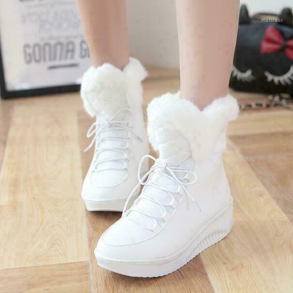 Womens Lace Up Wedge Heel Snow ankle Boots fur Lining antiskid winter Warm Shoes1, Black
Womens Lace Up Wedge Heel Snow ankle Boots fur Lining antiskid winter Warm Shoes1, Black
