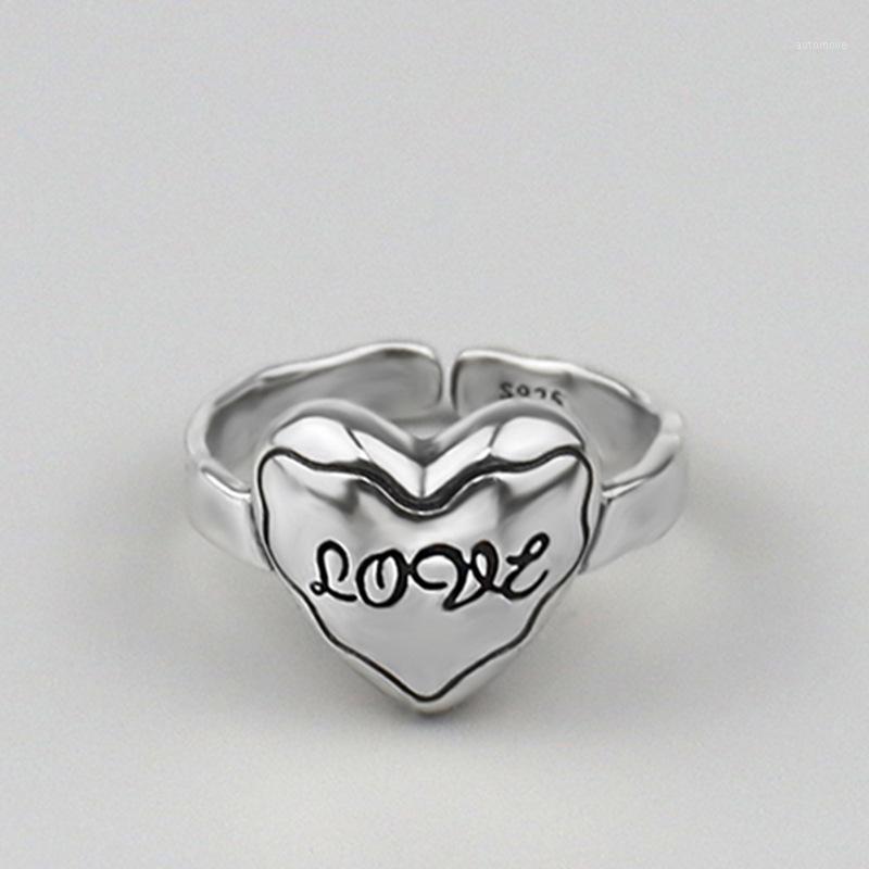 Coolkala sterling silver design simple love letter ring female style Valentine's Day gift1
Coolkala sterling silver design simple love letter ring female style Valentine's Day gift1