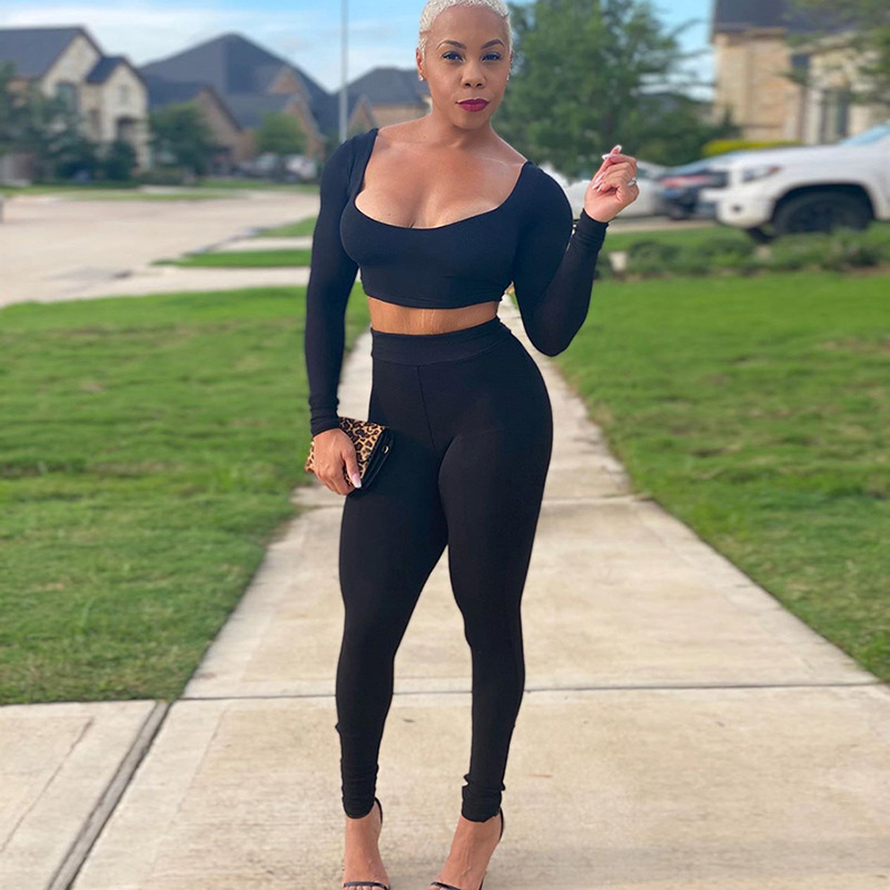 Brand New Women Casual Solid Color Exercise Suits Female Sports Trainning Sets Spring Autumn Slim Elastic Sportsuits, Black
Brand New Women Casual Solid Color Exercise Suits Female Sports Trainning Sets Spring Autumn Slim Elastic Sportsuits, Black
