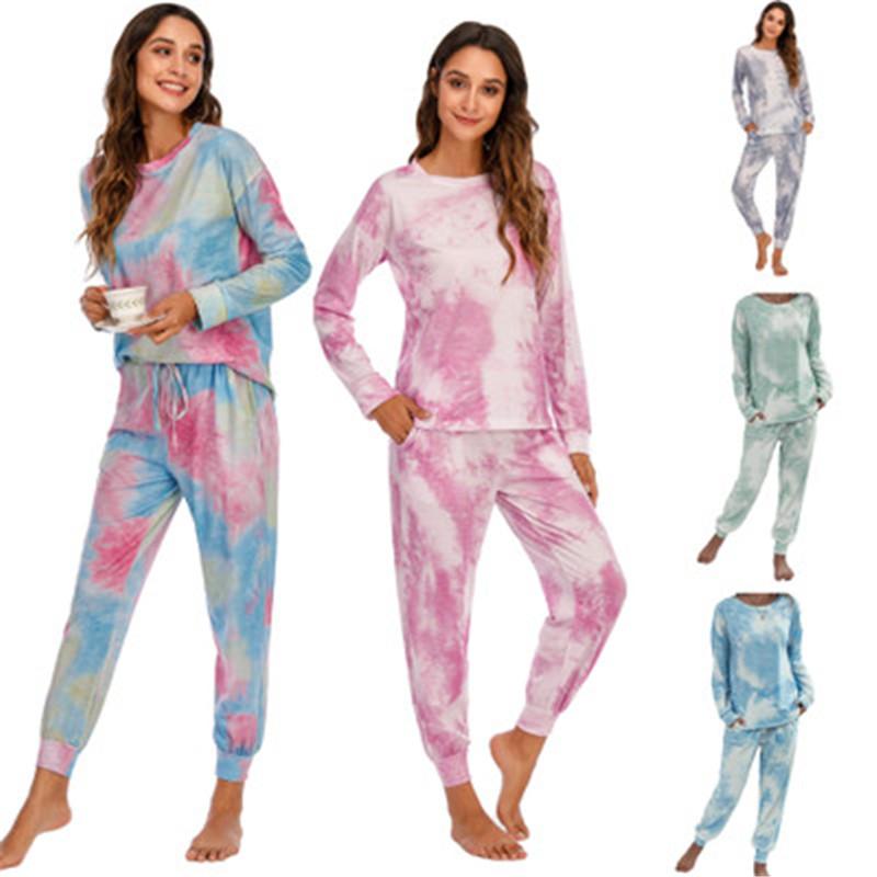 Ladies Tie-dye Home Sets Fashion Trend Long Sleeve Loose Tops Drawstring Pants Tracksuits Designer Female Autumn New Casual 2pcs Suits
Ladies Tie-dye Home Sets Fashion Trend Long Sleeve Loose Tops Drawstring Pants Tracksuits Designer Female Autumn New Casual 2pcs Suits