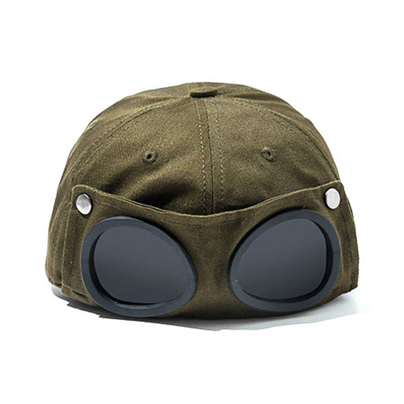 Pilot Glasses Baseball Cap Black Reverse Wearing Men's Caps Swag Women's Hip Hop Snapback Hat Windproof Sports Dad Hats 201019