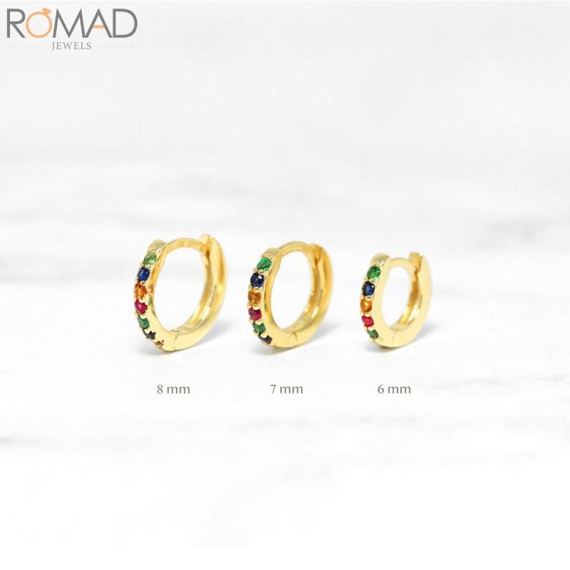 ROMAD 925 Sterling Silver Hoop Earrings For Women Ins Colorful Zircon Earring Hoops Earings Luxury S925 Jewelry Ear Pendientes
ROMAD 925 Sterling Silver Hoop Earrings For Women Ins Colorful Zircon Earring Hoops Earings Luxury S925 Jewelry Ear Pendientes