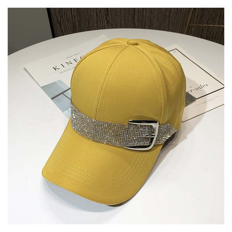 New Fashion Belt Baseball Caps For Women Sport Caps Outdoor Sun Hat Gorras Black hat T200715