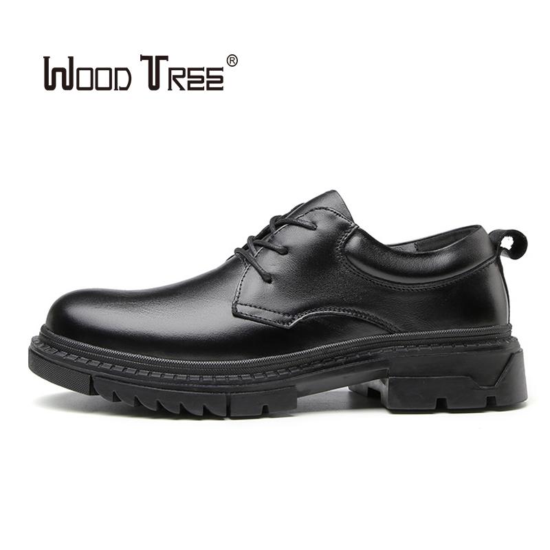 WOODTREE 2020 new men's leather leather shoes British business soft men's split dress shoes, Black 
WOODTREE 2020 new men's leather leather shoes British business soft men's split dress shoes, Black