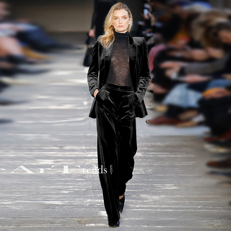 Spring and Autumn High Quality Black Velvet Ladies Suit Walk Small Tender Pants Commuter Leg Two Pieces 5amm
Spring and Autumn High Quality Black Velvet Ladies Suit Walk Small Tender Pants Commuter Leg Two Pieces 5amm