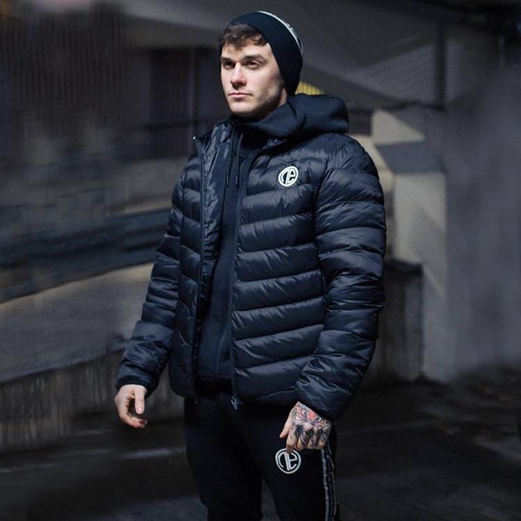 Men Winter Coat New Fitness Sports Cotton Coat Men's Autumn and Winter Plus Size Running Hooded Cotton Mens Jacket, Black 
Men Winter Coat New Fitness Sports Cotton Coat Men's Autumn and Winter Plus Size Running Hooded Cotton Mens Jacket, Black