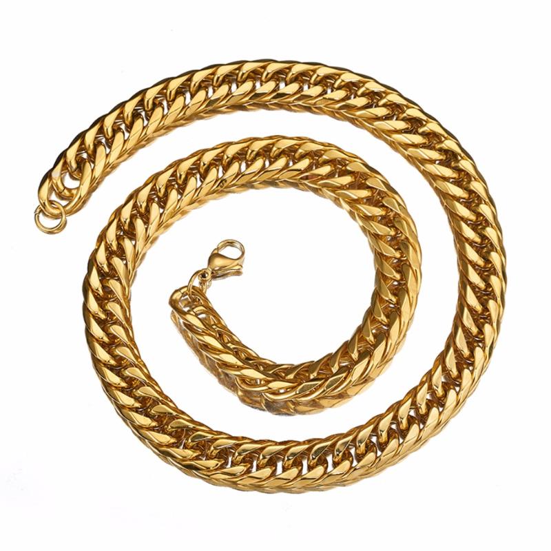Cool Jewelry 13/16/19mm Wide Stainless Steel Gold Color Curb Cuban Link Chain Necklace For Men 7-40 inch For Choose
Cool Jewelry 13/16/19mm Wide Stainless Steel Gold Color Curb Cuban Link Chain Necklace For Men 7-40 inch For Choose