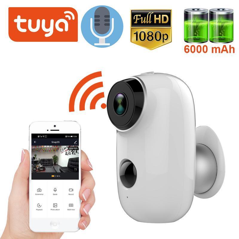 Tuya 1080P Smart Battery Camera 6000MAH Rechargeable IP65 Waterproof Wireless WiFi Outdoor Security IP Camera Smart Life APP1
Tuya 1080P Smart Battery Camera 6000MAH Rechargeable IP65 Waterproof Wireless WiFi Outdoor Security IP Camera Smart Life APP1