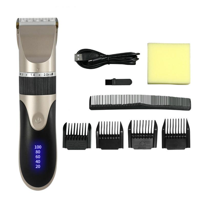 Electric Hair Clipper Rechargeable LCD Power Display Hair Trimmer Professional Barber Shop Cutting Machine for The Adult
Electric Hair Clipper Rechargeable LCD Power Display Hair Trimmer Professional Barber Shop Cutting Machine for The Adult