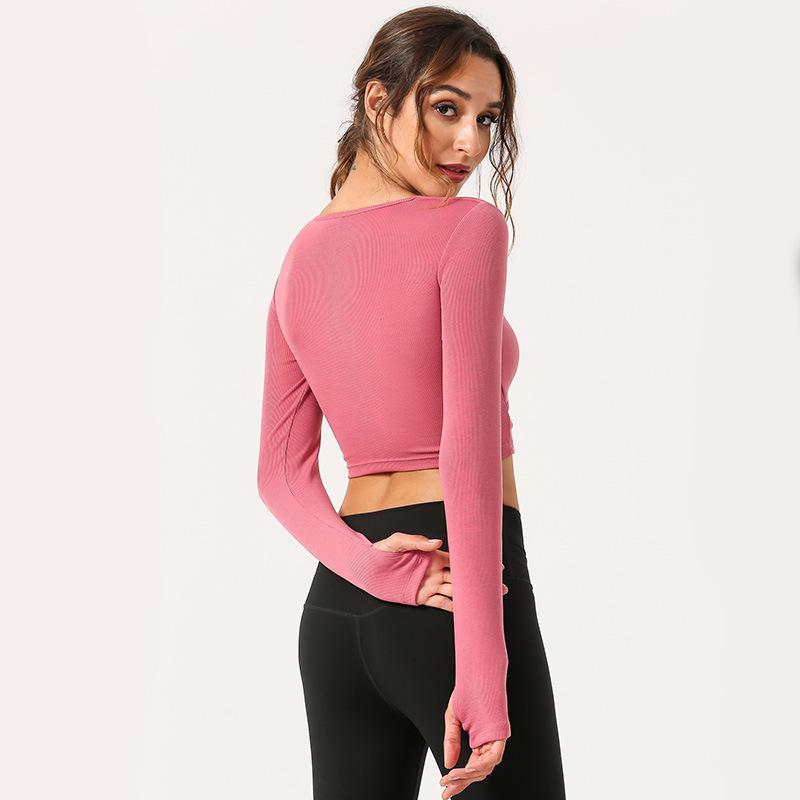 Fitness Woman Running Workout Sport T-Shirts Sports Wear Tight Seamless Yoga Shirts Women long Sleeve Cropped Gym Tops1, Black
Fitness Woman Running Workout Sport T-Shirts Sports Wear Tight Seamless Yoga Shirts Women long Sleeve Cropped Gym Tops1, Black