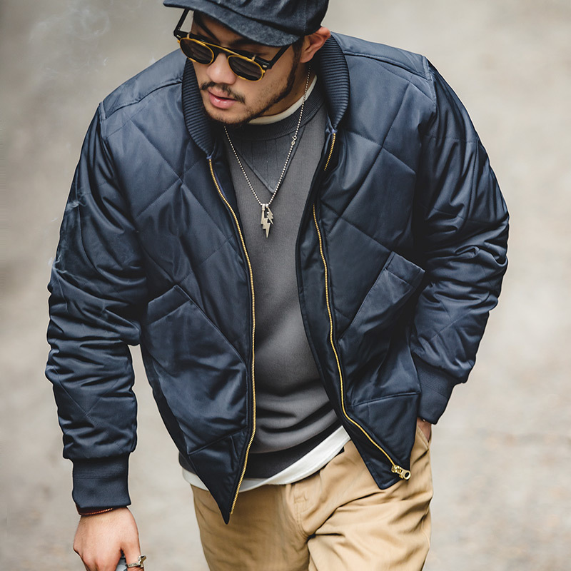 Maden Retro Warm Jackets For Men Waterproof Casual Coton Parkas Coat Jacket Zipper Navy Green Vintage Loose Oversize Man Clothes 201127
