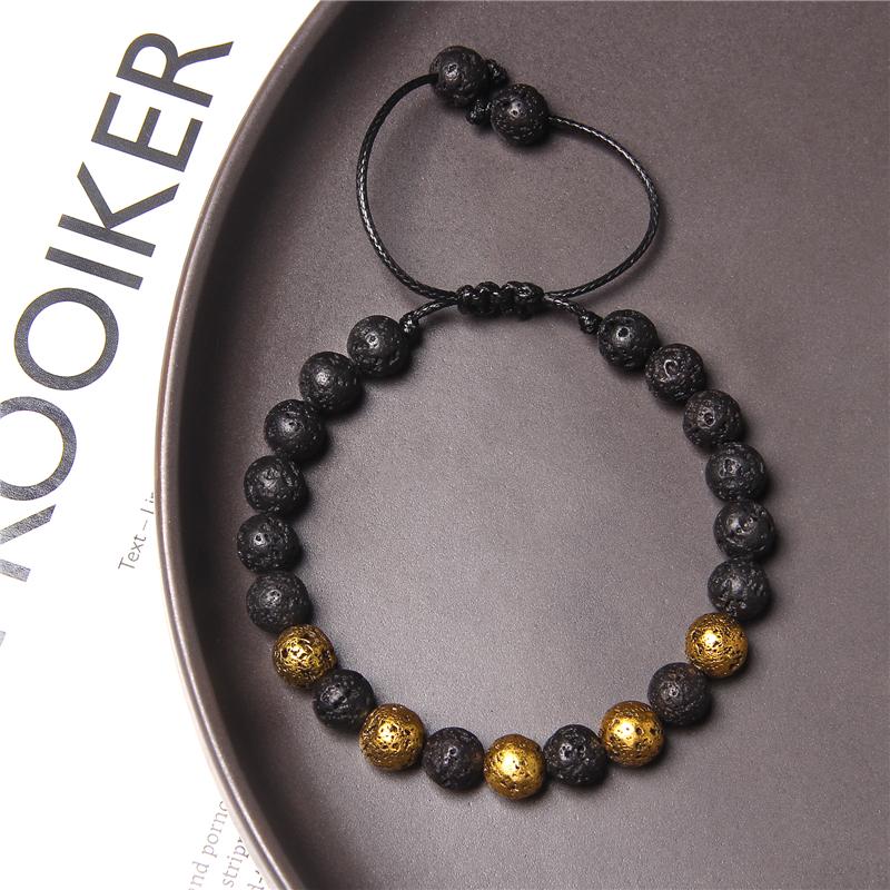Natural Black volcanic plating lava stone beads charm couples Woven Bracelet long-distance women men bracelet gifts
Natural Black volcanic plating lava stone beads charm couples Woven Bracelet long-distance women men bracelet gifts