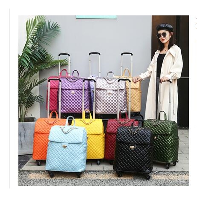 PU Women travel Trolley Bags wheels Wheeled Luggage bag Cabin rolling luggage suitcase for woman Trolley Suitcase wheeled Bags LJ201111
PU Women travel Trolley Bags wheels Wheeled Luggage bag Cabin rolling luggage suitcase for woman Trolley Suitcase wheeled Bags LJ201111