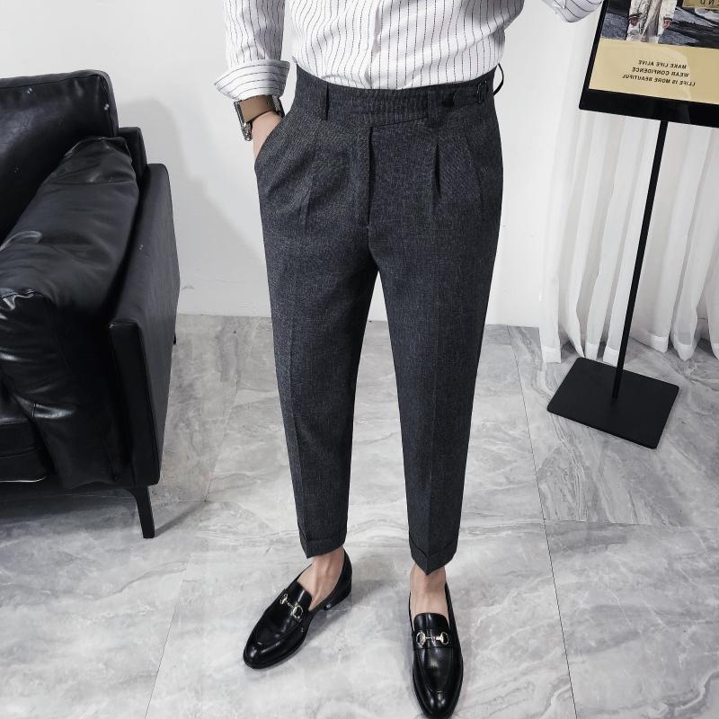Autumn Men's Business Casual Trousers Korean Style Trendy Fall Versatile Trousers Gray Dress Pants Slim Fit Office Men, Black
Autumn Men's Business Casual Trousers Korean Style Trendy Fall Versatile Trousers Gray Dress Pants Slim Fit Office Men, Black