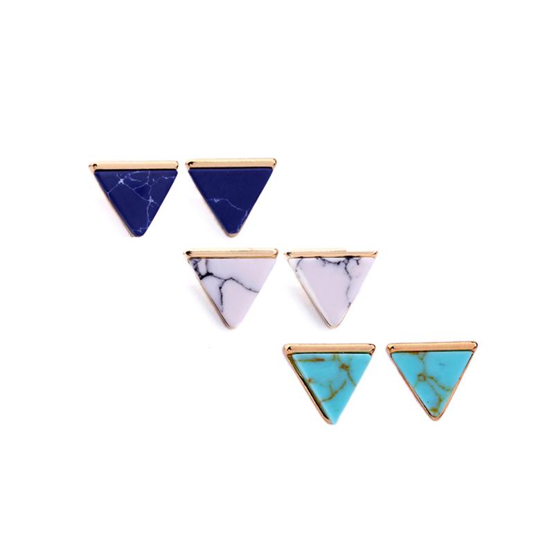 3 Colors Blue White Green Marble Triangle Small Earrings Triangle Natural Stone Simple Stud Earrings Fashion Jewelry
3 Colors Blue White Green Marble Triangle Small Earrings Triangle Natural Stone Simple Stud Earrings Fashion Jewelry