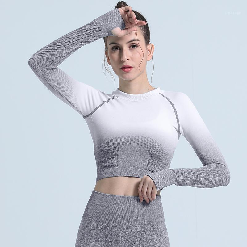 Long Sleeve Gym Yoga Sports Crop Top Women' Seamless Gradient Yoga Shirt Fitness Women Sport T Shirt Workout Tops Sportswear1, Green
Long Sleeve Gym Yoga Sports Crop Top Women' Seamless Gradient Yoga Shirt Fitness Women Sport T Shirt Workout Tops Sportswear1, Green