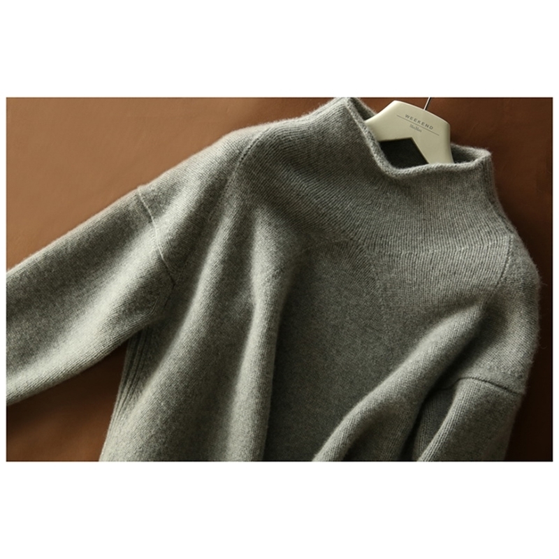 Fall Winter Clothes Thick Cashmere Sweaters Women Turtleneck Knitting Loose Pullover Wool Female Invierno Plus Size 201111wtt
