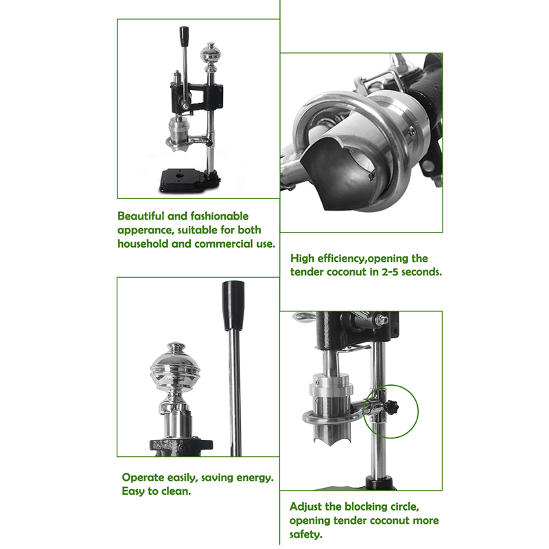 factory direct sHand press coconut opening machineopenercoconut lid opening machine hole opener green coconut punching machine2731047