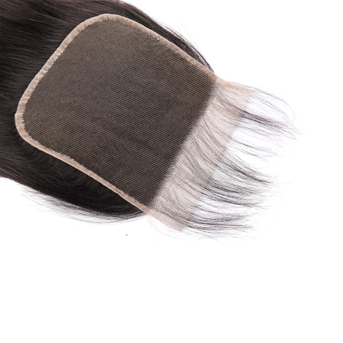 Free shipping 6x6 Transparent Lace Closure Brazilian Straight Human Pre Plucked With Baby Hair