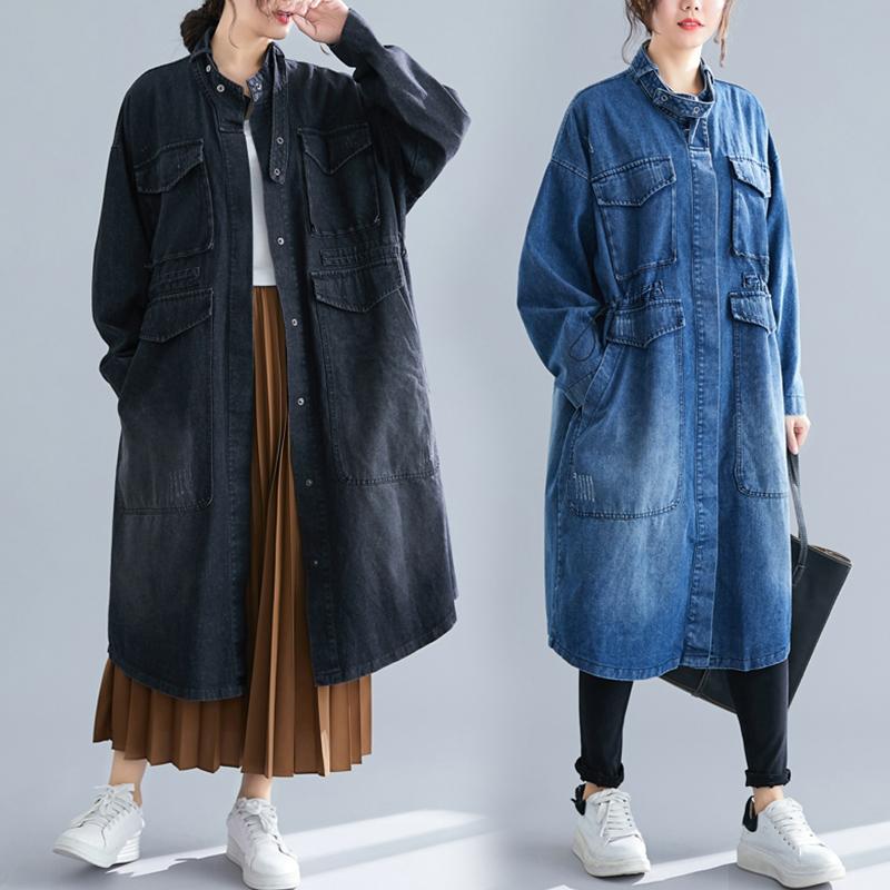 Denim Jacket Windbreaker Jeans Long Coat Women Autumn Large Pocket Loose Cardigan Plus Size Vintage Mujer Chaqueta RH987, Photo color
Denim Jacket Windbreaker Jeans Long Coat Women Autumn Large Pocket Loose Cardigan Plus Size Vintage Mujer Chaqueta RH987, Photo color