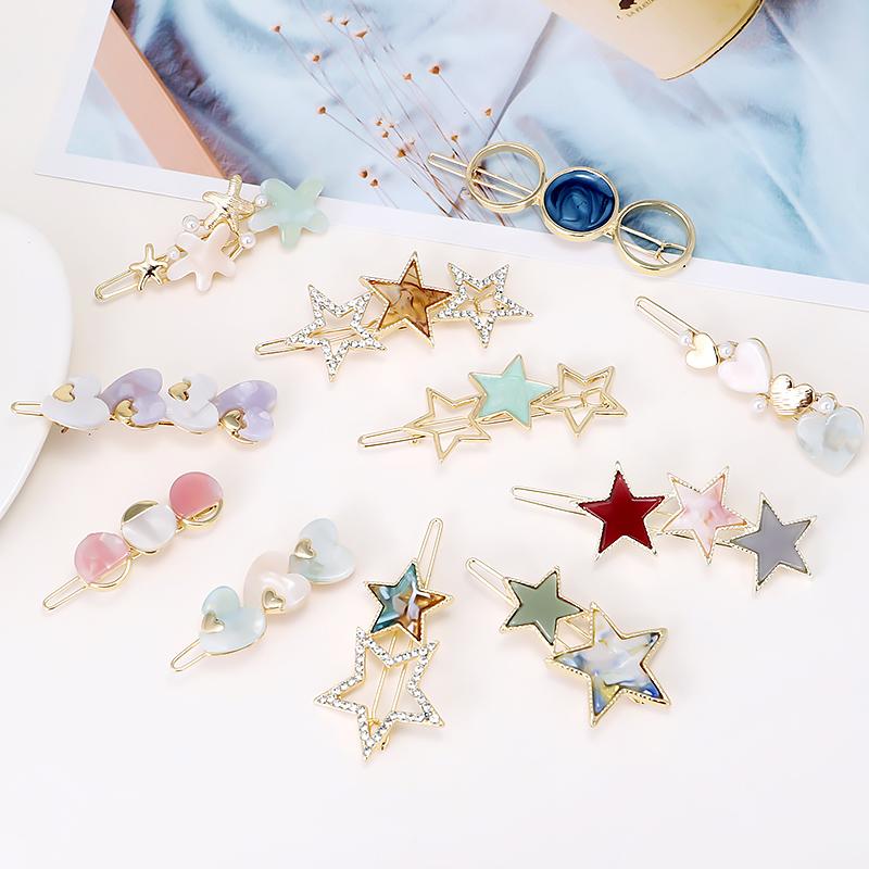 EASYA Simple Rhinestone Hairpin Hair Accessories Fashion Crystal Star Heart Hairwear Hair Clips For Women Girls
EASYA Simple Rhinestone Hairpin Hair Accessories Fashion Crystal Star Heart Hairwear Hair Clips For Women Girls